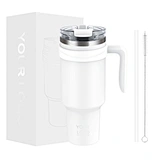 stainless steel tumbler with straw for easy sipping